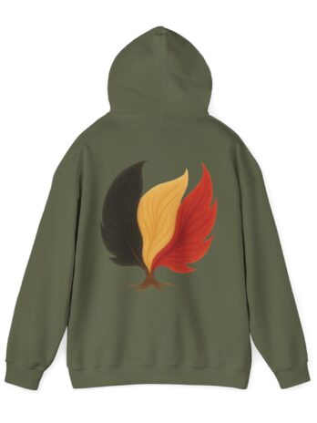 Men Hoodie Belgium Flag Tree Emblem