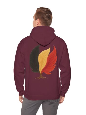 Men Hoodie Belgium Flag Tree Emblem