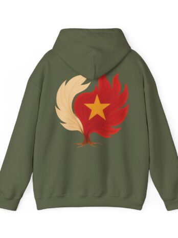 Men Hoodie China Flag Tree Emblem