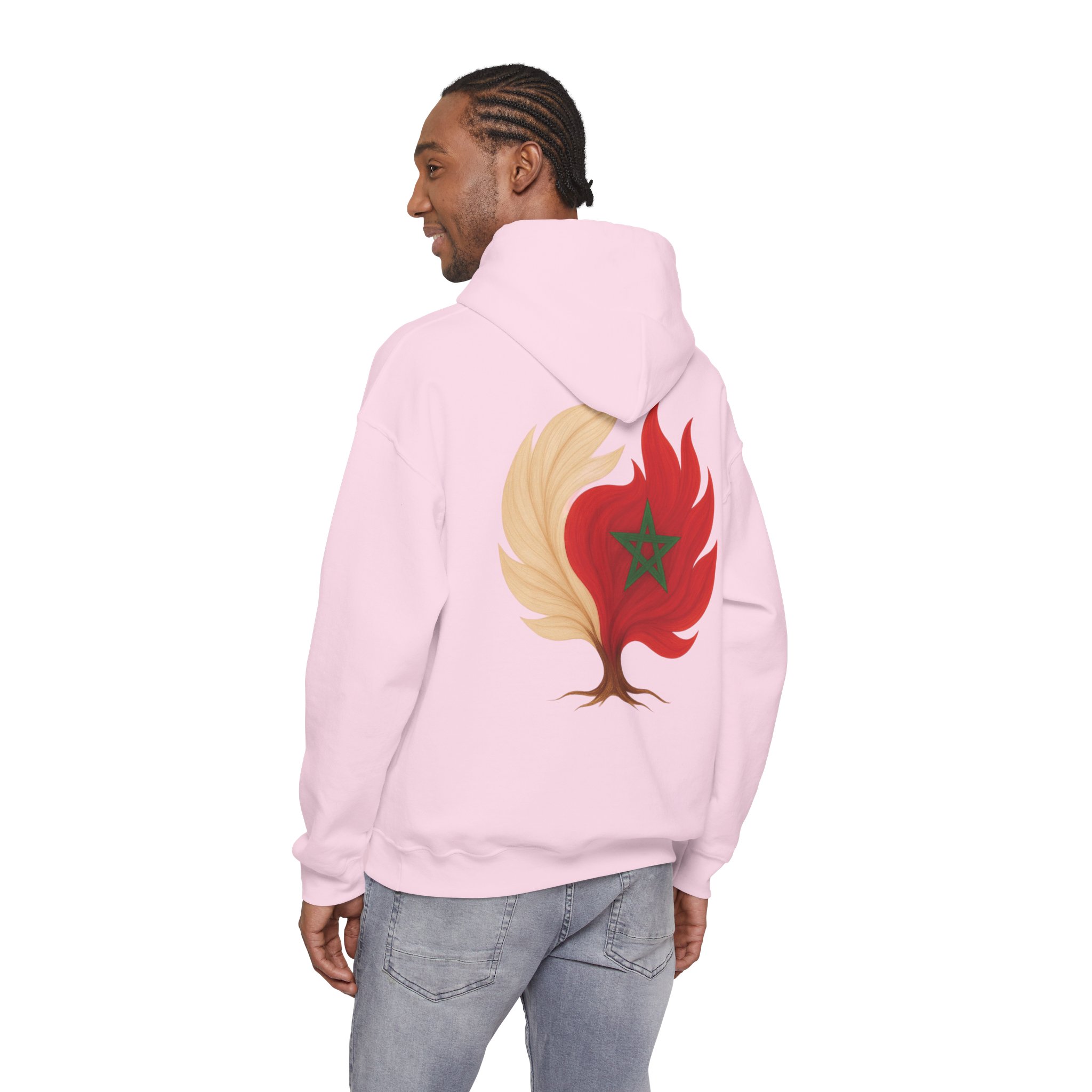 Men Hoodie Morocco Flag Tree Emblem – Image 16