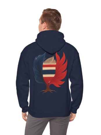 Men Hoodie Thailand Flag Tree Emblem