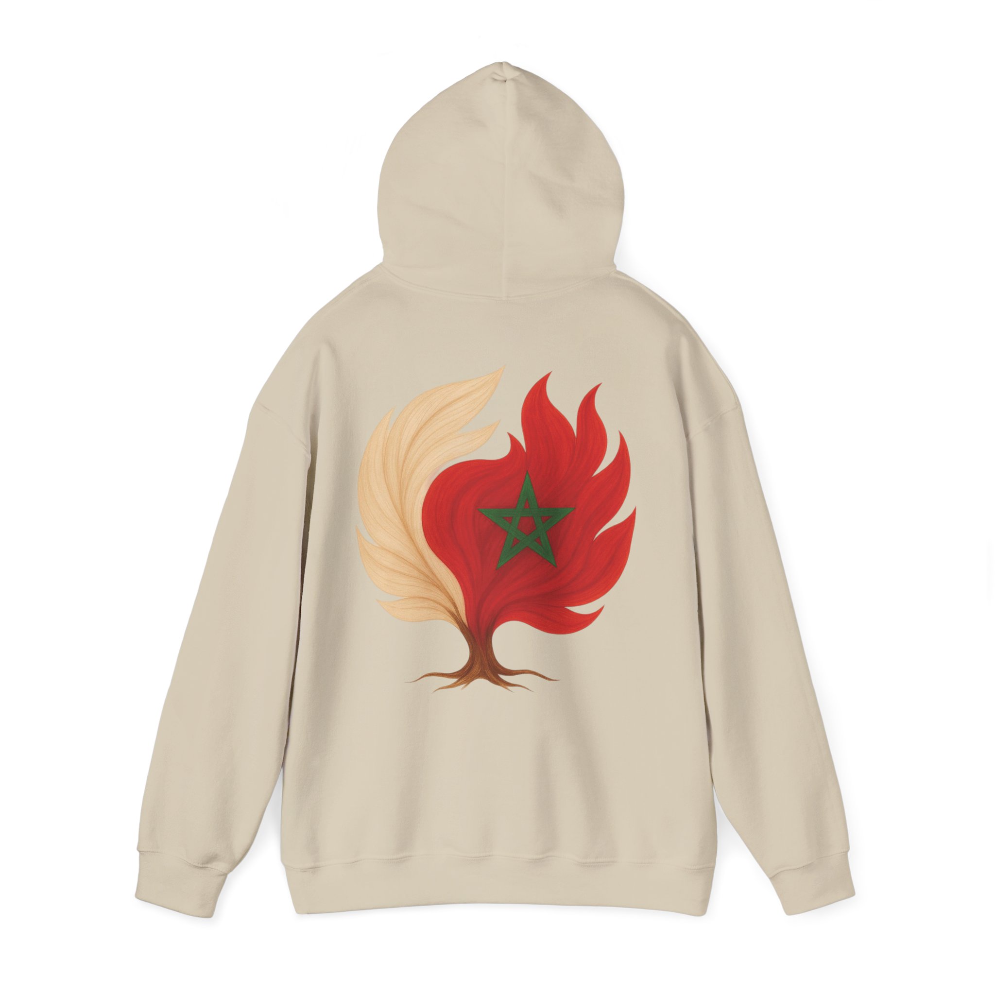Men Hoodie Morocco Flag Tree Emblem – Image 9