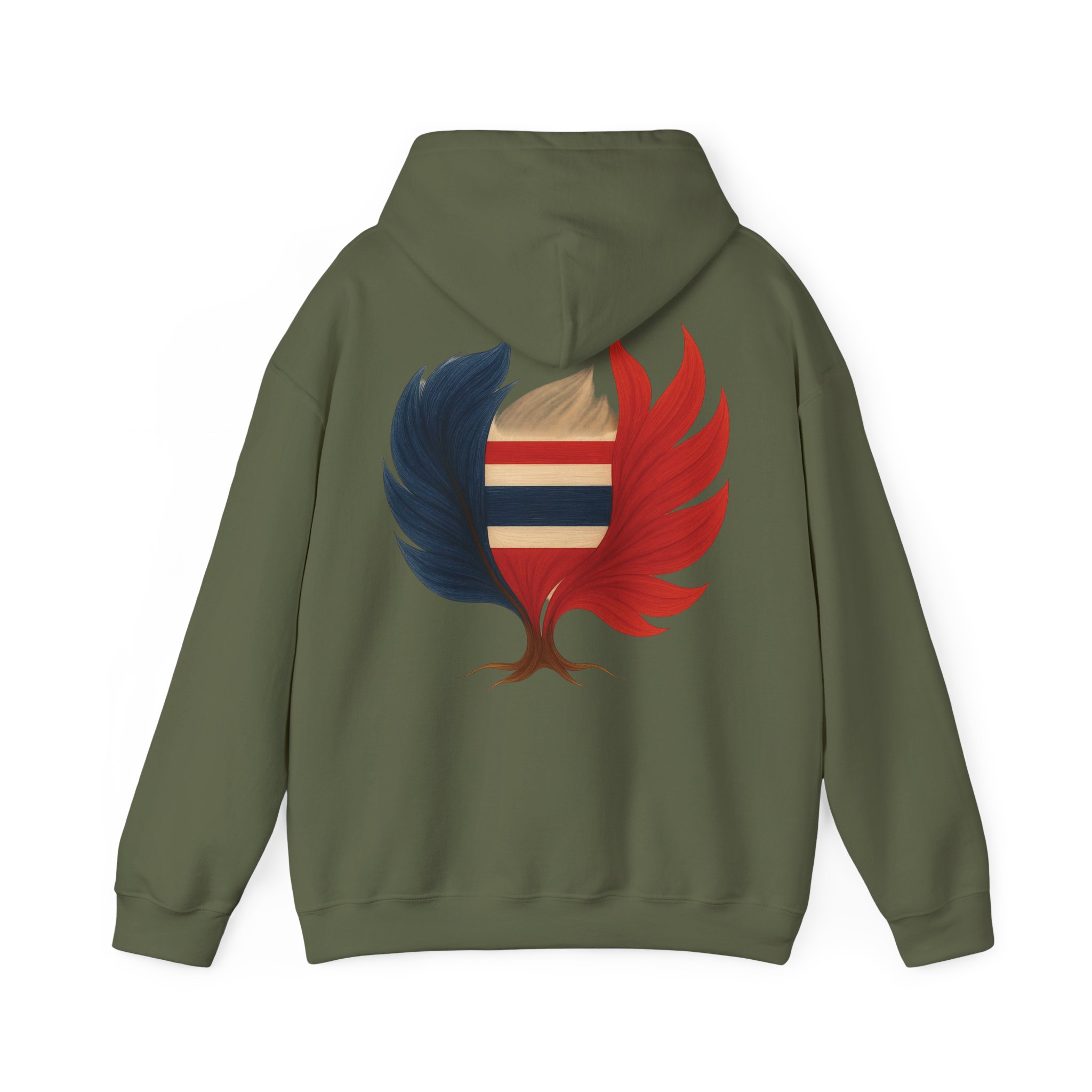 Men Hoodie Thailand Flag Tree Emblem – Image 10