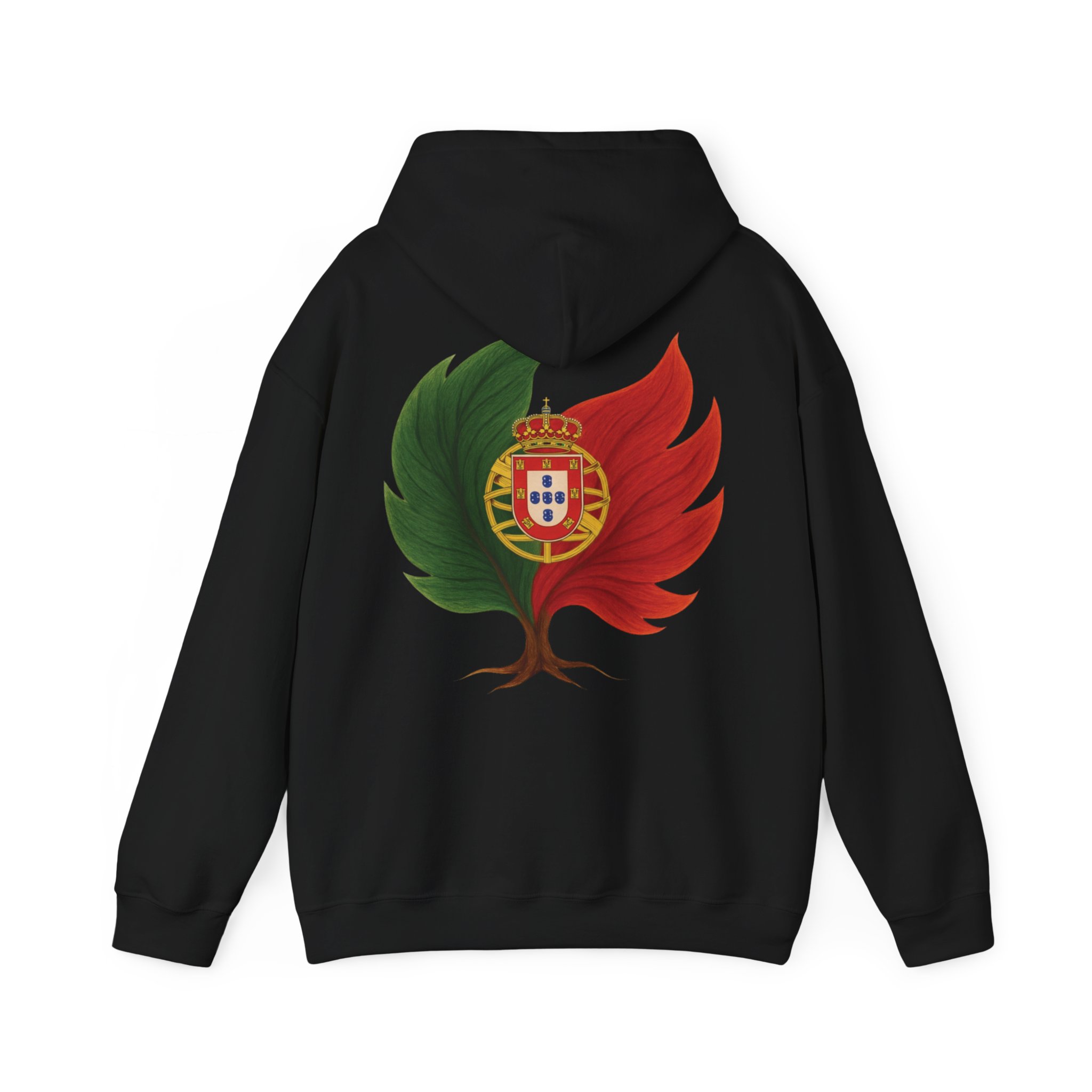 Men Hoodie Portugal Flag Tree Emblem – Image 2