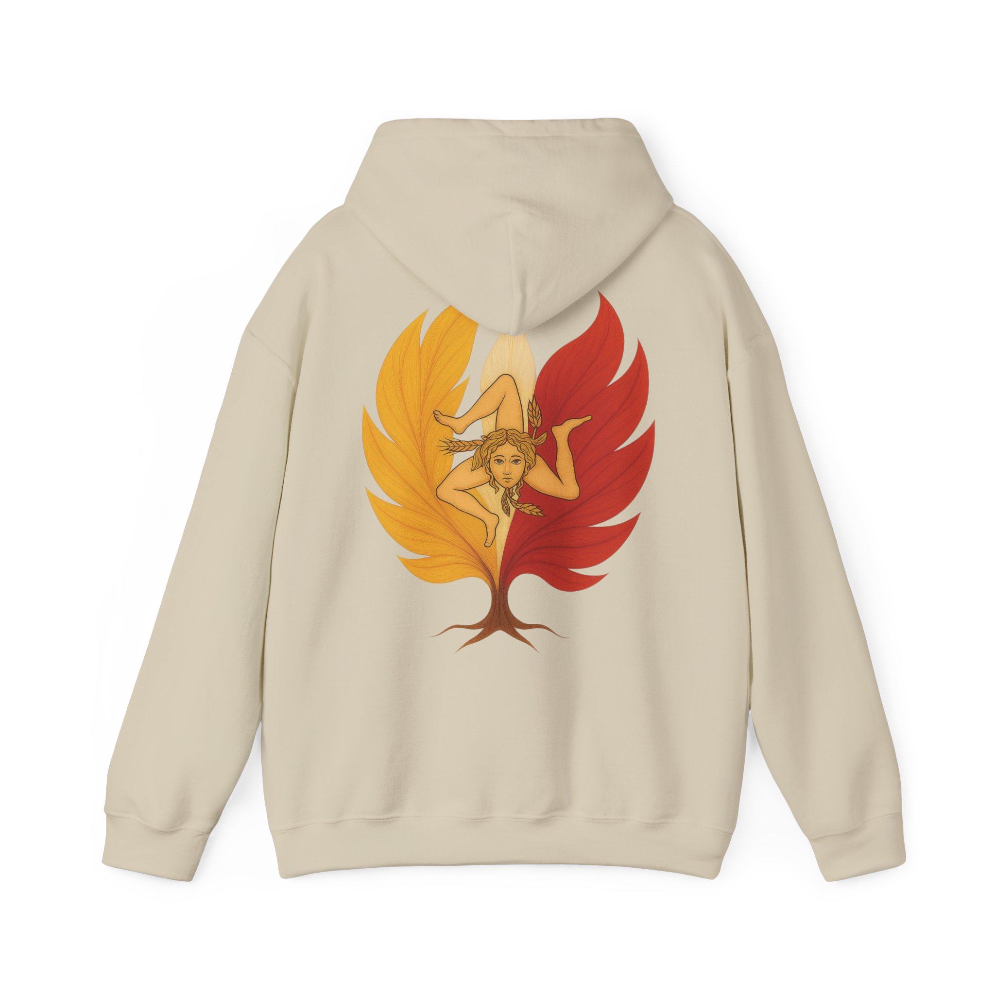Men Hoodie Sicile Flag Tree Emblem – Image 5
