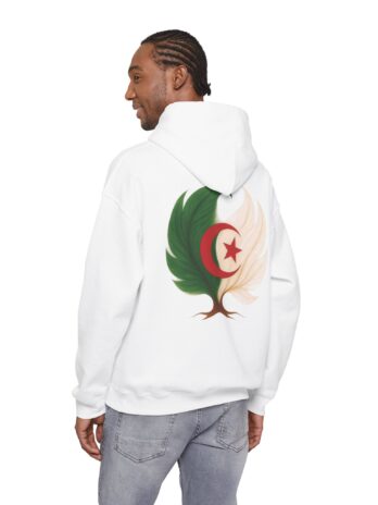 Men Hoodie Algeria Flag Tree Emblem