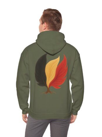 Men Hoodie Belgium Flag Tree Emblem