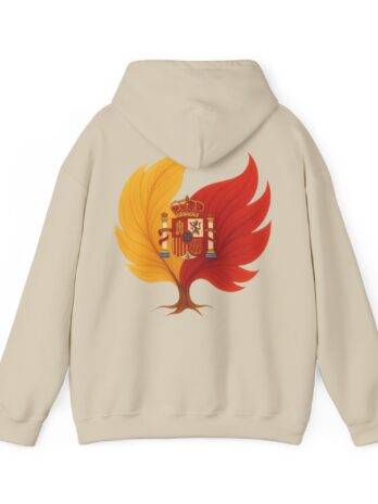 Men Hoodie Spain Flag Tree Emblem