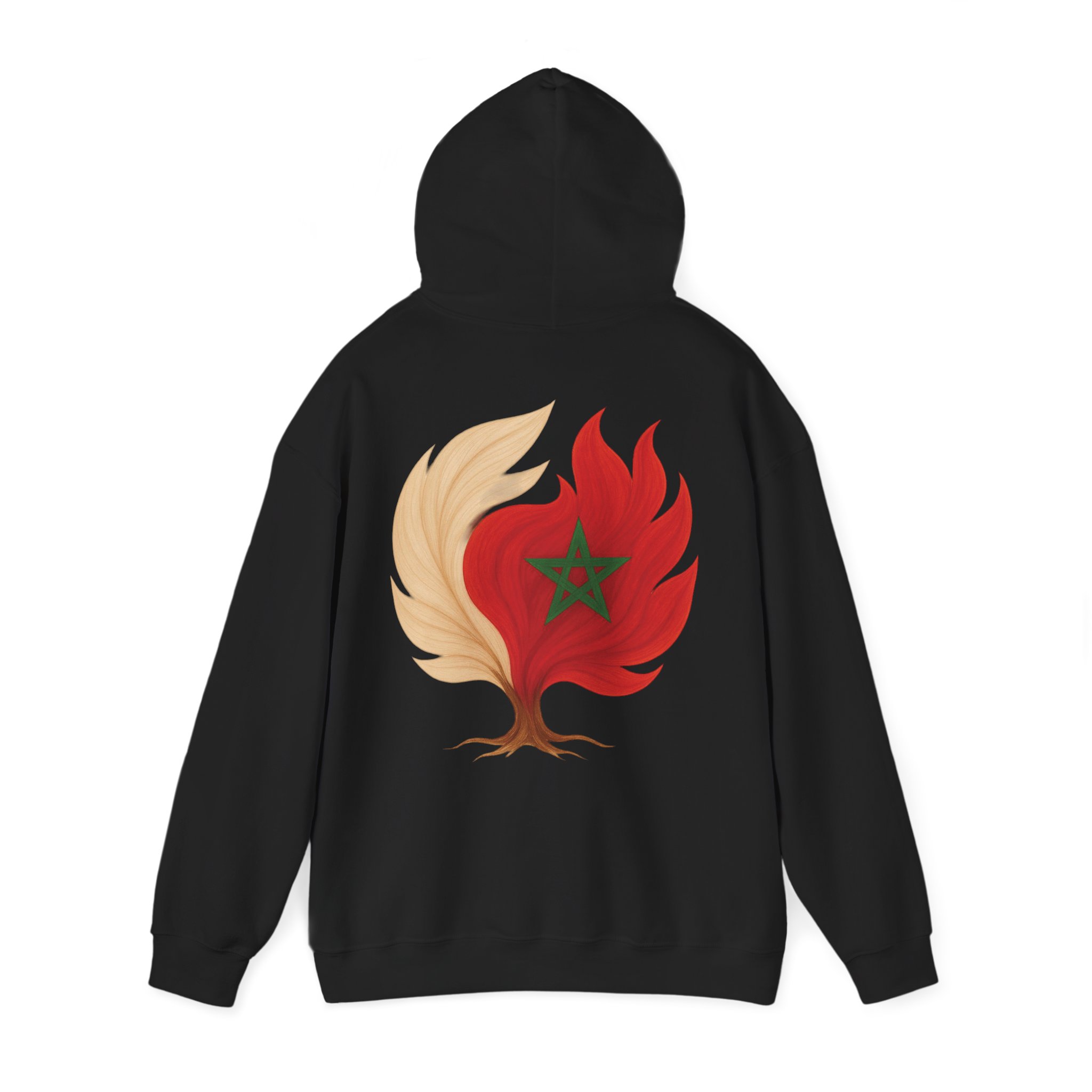 Men Hoodie Morocco Flag Tree Emblem – Image 6