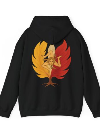 Men Hoodie Sicile Flag Tree Emblem