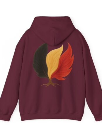 Men Hoodie Belgium Flag Tree Emblem
