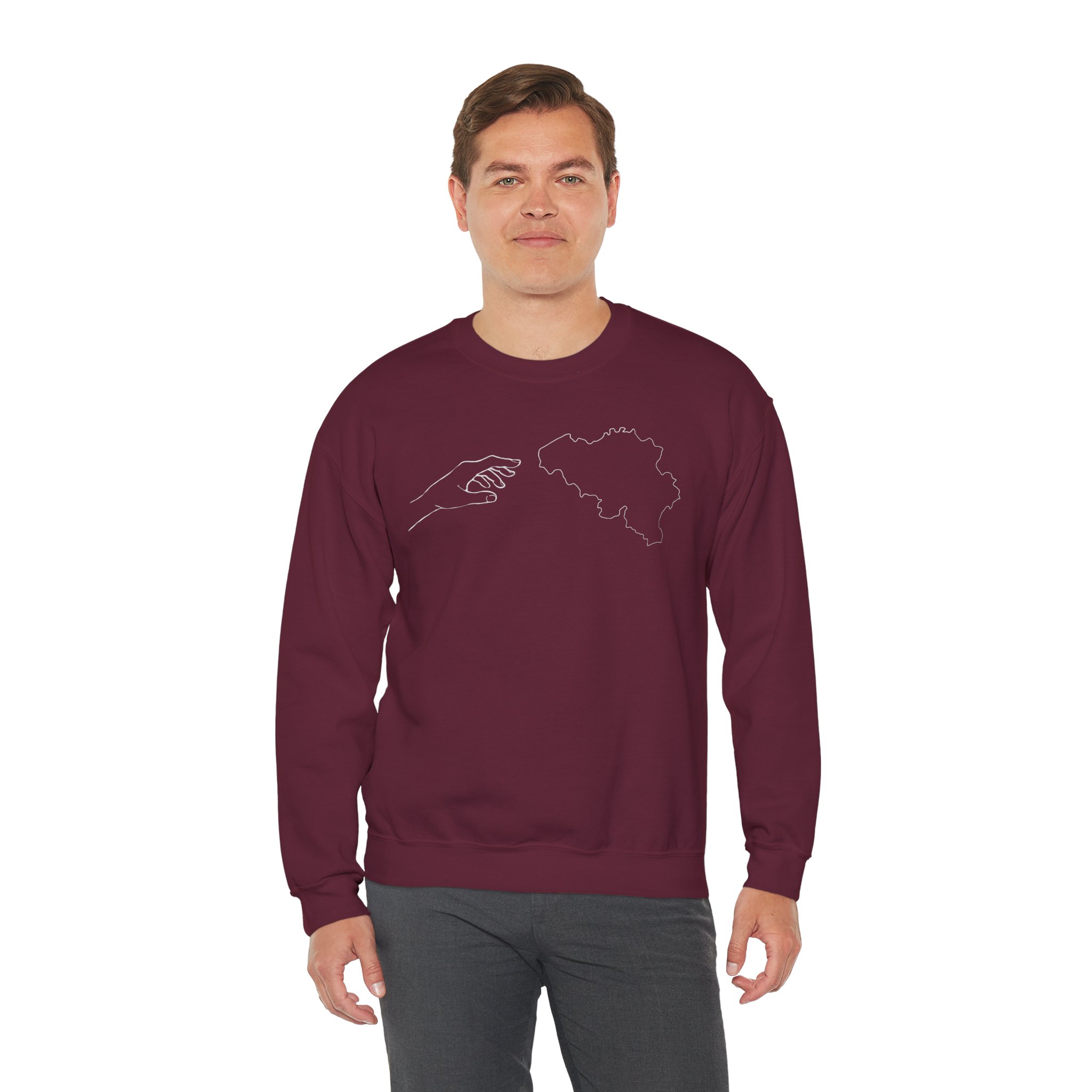 Men Sweatshirt — REACH YOUR ROOTS 'BELGIUM' – Image 2