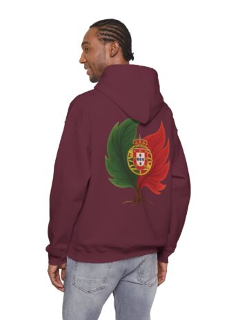 Men Hoodie Portugal Flag Tree Emblem